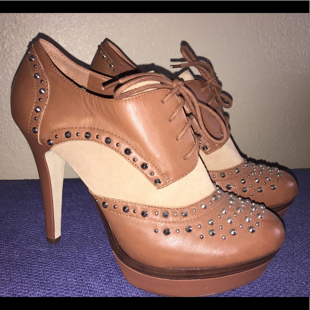*SOLD* Gianni Bini tan studded heels